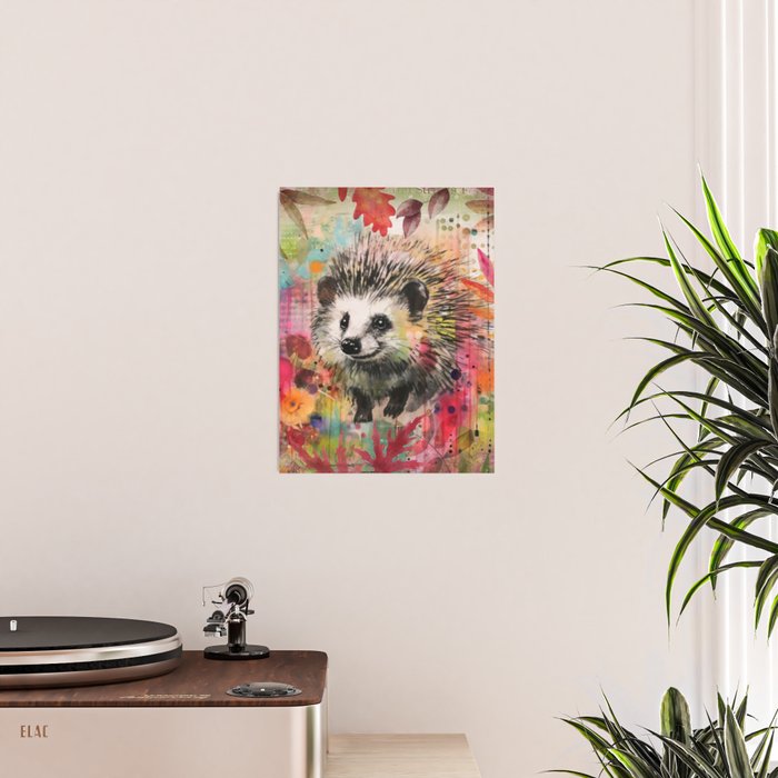 Colorful Hedgehoog Garden Indian Summer Flora And Wildlife Poster Gallery Image 2