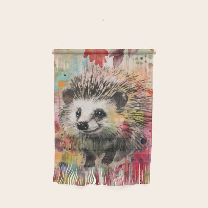 Colorful Hedgehoog Garden Indian Summer Flora And Wildlife Wall Hanging Gallery Image 1