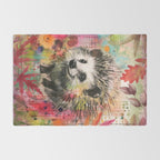 Colorful Hedgehoog Garden Indian Summer Flora And Wildlife Rug Gallery Image 2