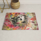 Colorful Hedgehoog Garden Indian Summer Flora And Wildlife Rug Gallery Image 1