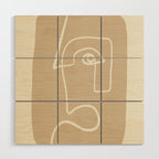 Abstract line art / Face 7 Wood Wall Art Gallery Image 1