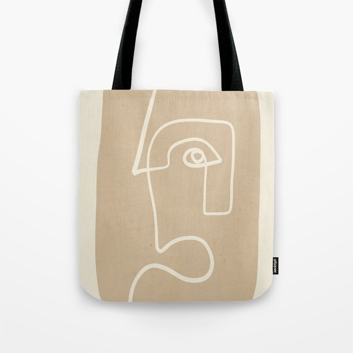 Abstract line art / Face 7 Tote Bag Gallery Image 1