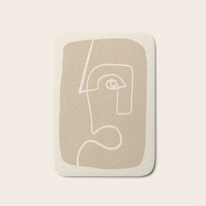 Abstract line art / Face 7 Bath Mat Gallery Image 1