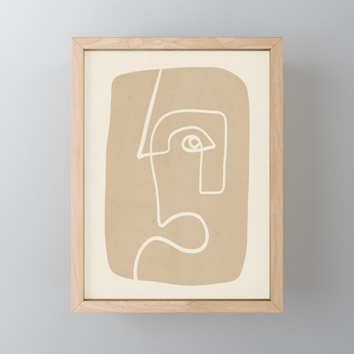 Abstract line art / Face 7 Mini Art Print Gallery Image 1