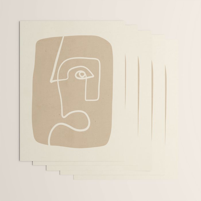 Abstract line art / Face 7 Wrapping Paper Gallery Image 3