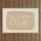 Abstract line art / Face 7 Outdoor Rug Gallery Image 1