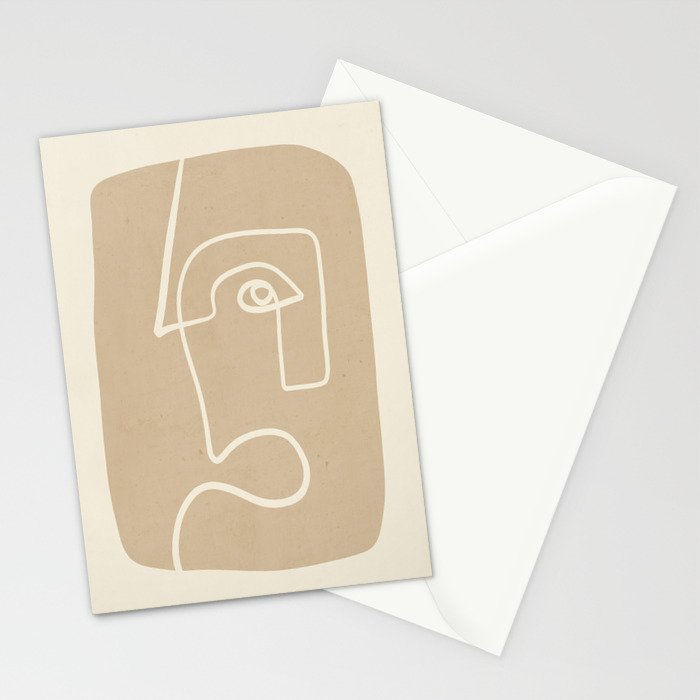 Abstract line art / Face 7 Stationery Card Gallery Image 2