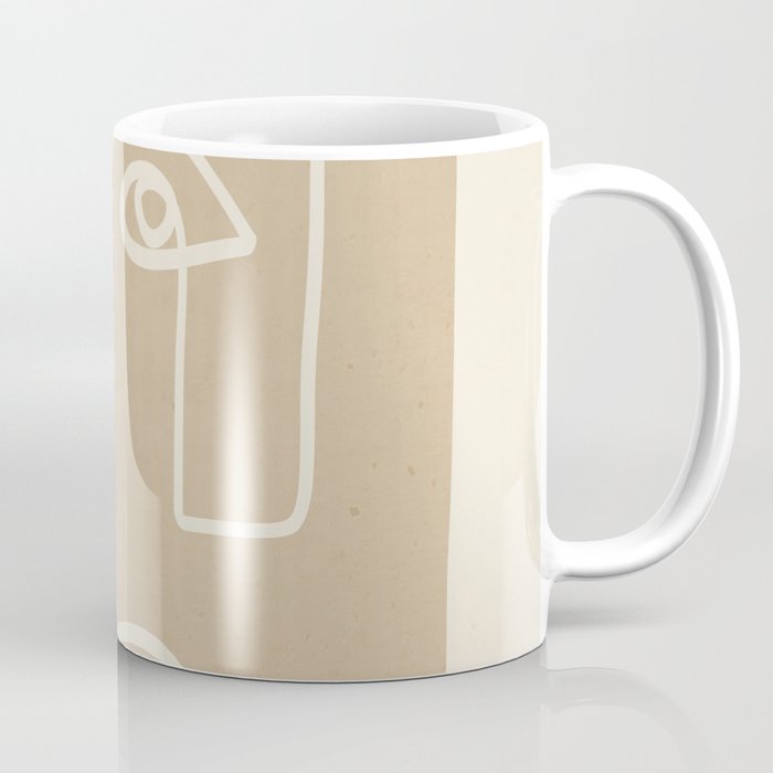 Abstract line art / Face 7 Coffee Mug Gallery Image 1