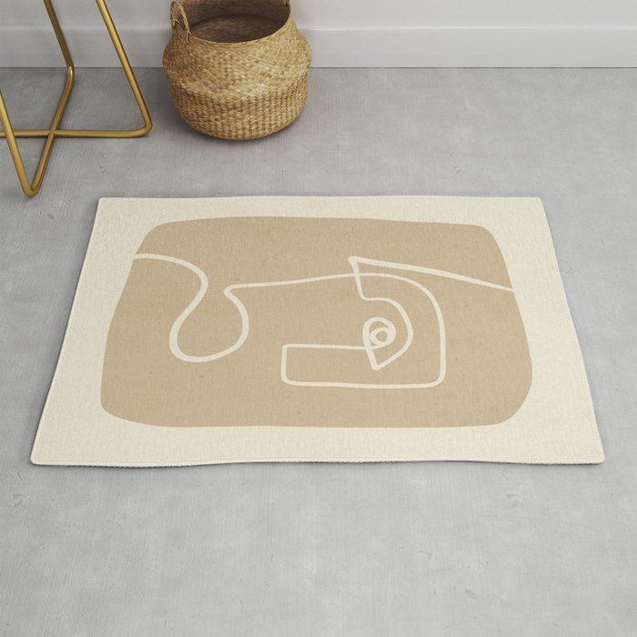 Abstract line art / Face 7 Rug Gallery Image 1