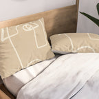 Abstract line art / Face 7 Pillow Sham Gallery Image 2