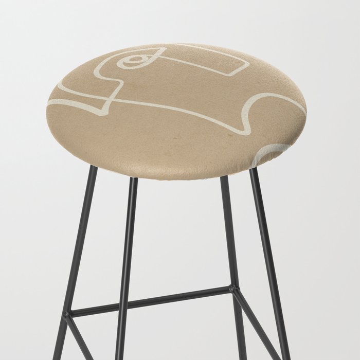Abstract line art / Face 7 Stool Gallery Image 2