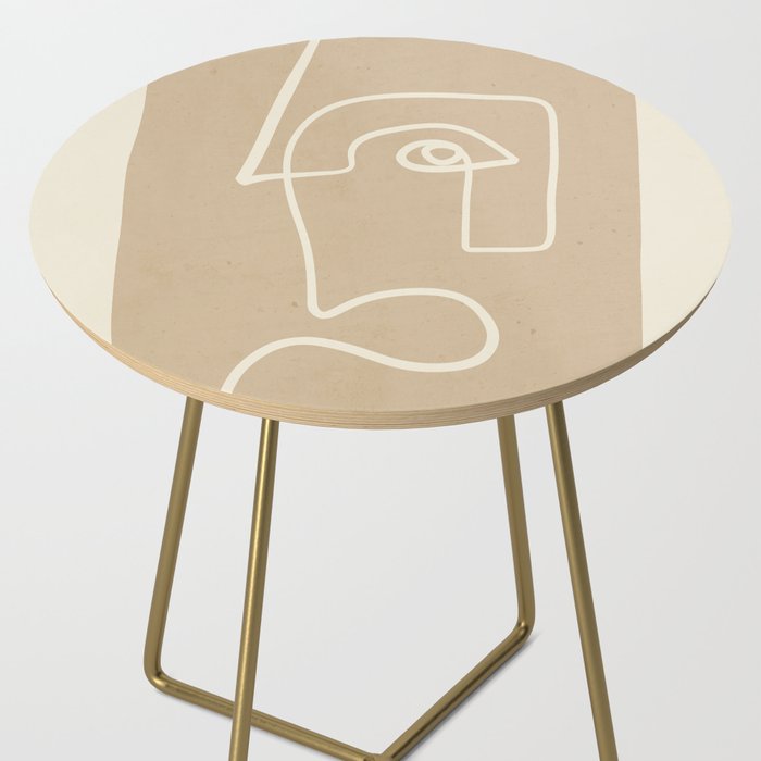 Abstract line art / Face 7 Side Table Gallery Image 2