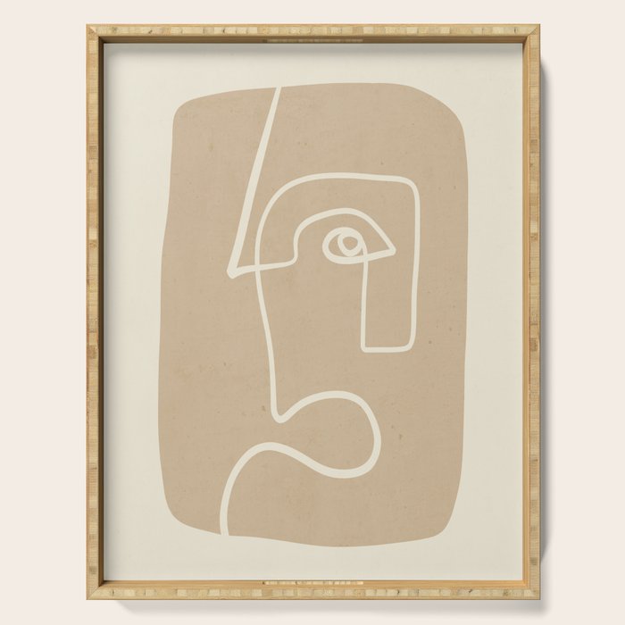 Abstract line art / Face 7 Serving Tray Gallery Image 1