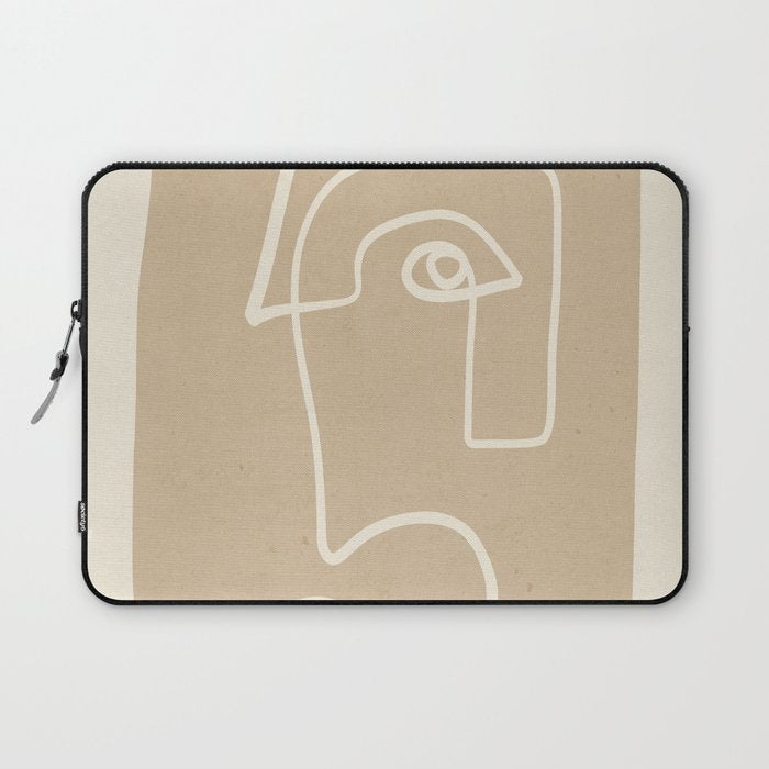 Abstract line art / Face 7 Laptop Sleeve Gallery Image 1