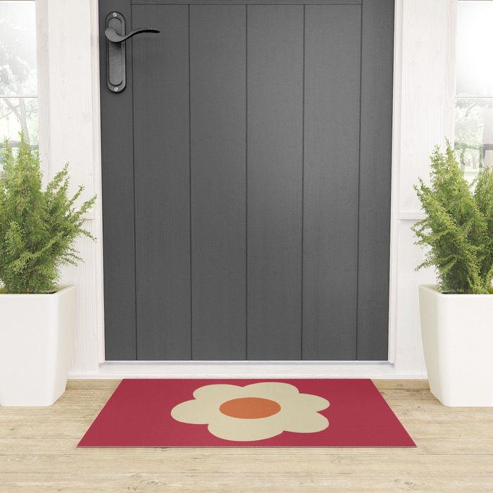 Magenta flower Welcome Mat Gallery Image 3