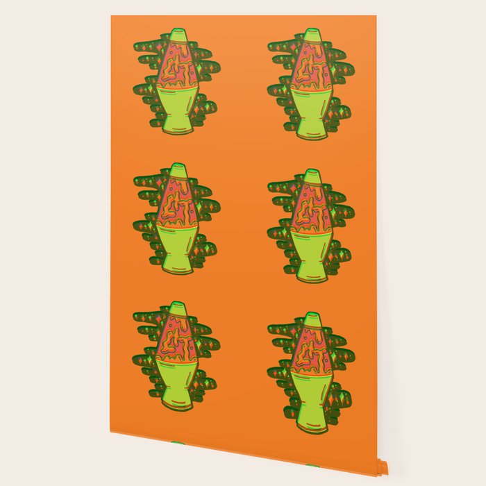 Lit lava lamp in orange in 3D Wallpaper Gallery Image 2