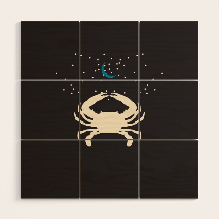 ZODIAC CANCER Wood Wall Art Gallery Image 1
