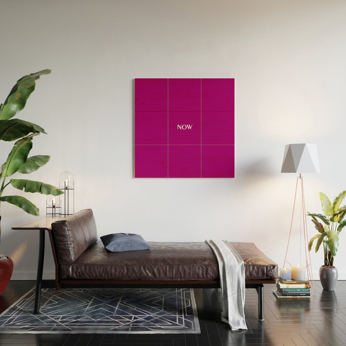 NOW MAGENTA SOLID COLOR Wood Wall Art Gallery Image 2