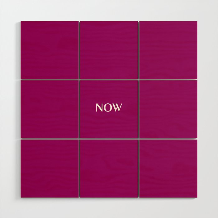 NOW MAGENTA SOLID COLOR Wood Wall Art Gallery Image 1