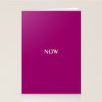 NOW MAGENTA SOLID COLOR Stationery Card Gallery Image 2