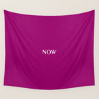 NOW MAGENTA SOLID COLOR Wall Tapestry Gallery Image 4