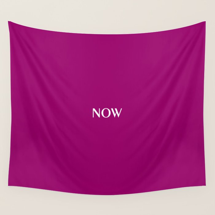 NOW MAGENTA SOLID COLOR Wall Tapestry Gallery Image 4