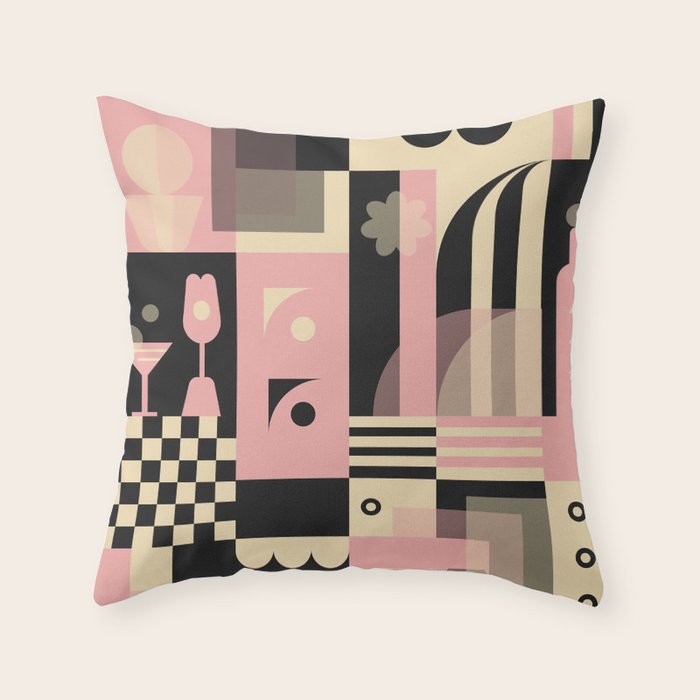 Midnight Lounge Throw Pillow Gallery Image 1