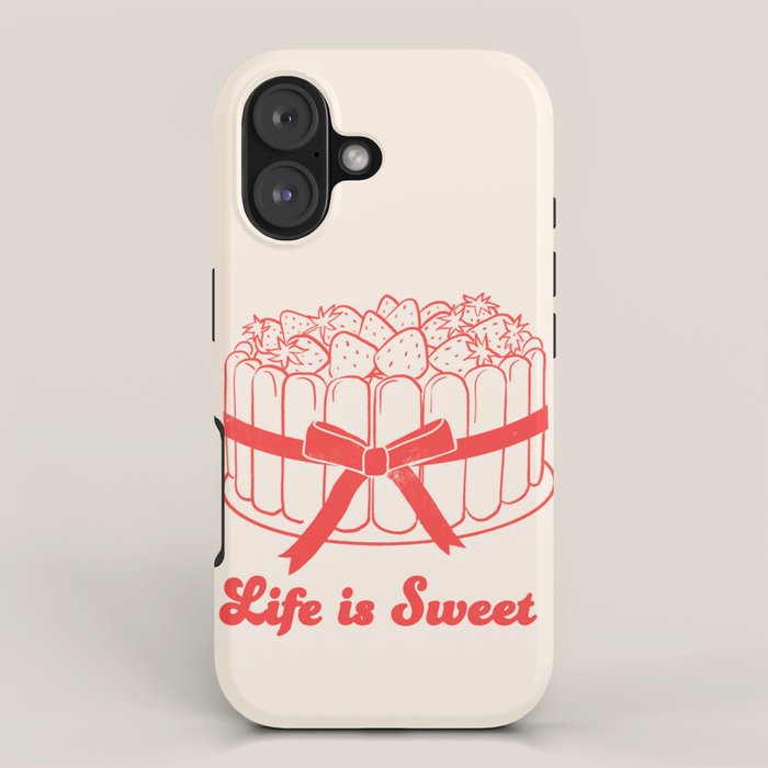 Preppy Strawberry Cake iPhone Case Gallery Image 1