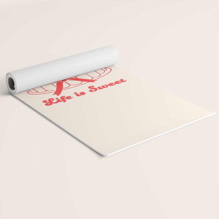 Preppy Strawberry Cake Yoga Mat Gallery Image 2