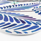 Happy Sloth - Tropical Blue Leaves Bath Mat Gallery Image 3