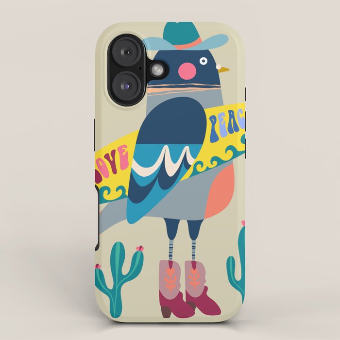 Surf Pigeon iPhone Case Gallery Image 1