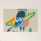 Surf Pigeon Welcome Mat Gallery Image 1