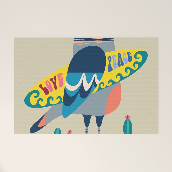 Surf Pigeon Welcome Mat Gallery Image 1