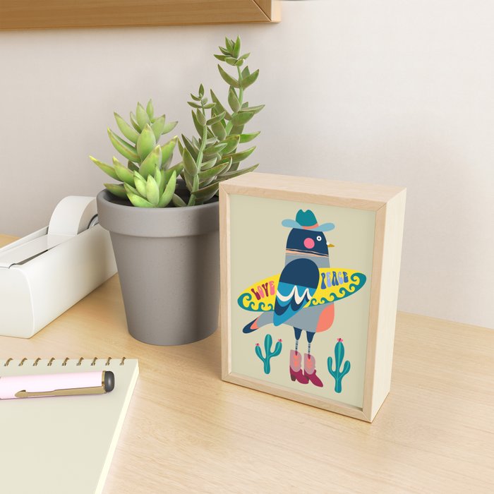 Surf Pigeon Mini Art Print Gallery Image 2