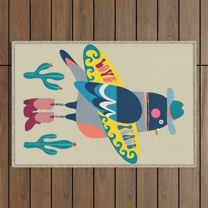 Surf Pigeon Outdoor Rug Gallery Image 1