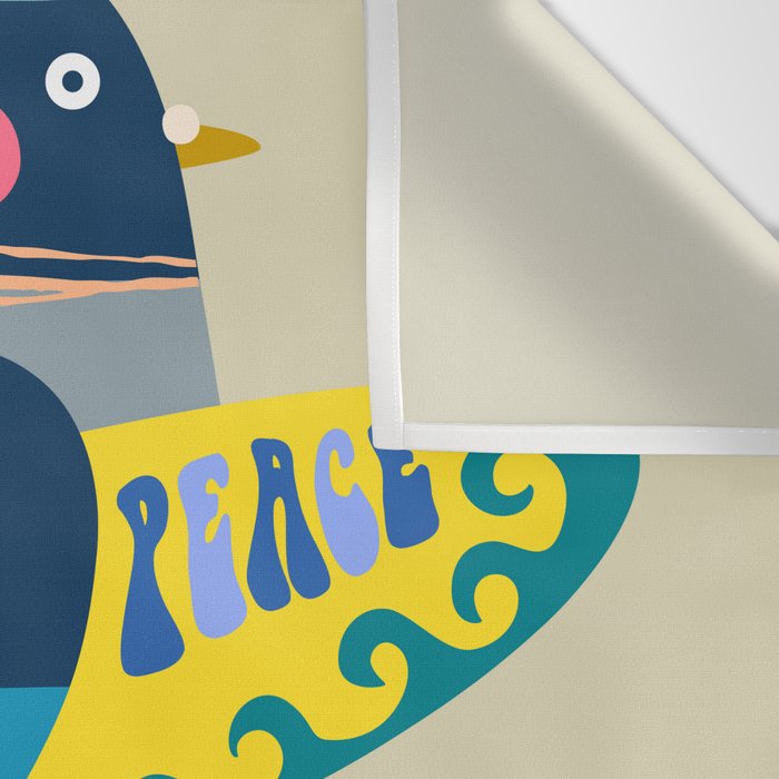 Surf Pigeon Wall Tapestry Gallery Image 3