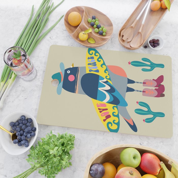 Surf Pigeon Cutting Board Gallery Image 2
