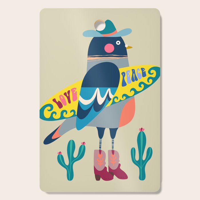 Surf Pigeon Cutting Board Gallery Image 1
