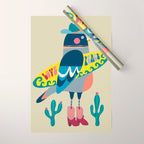 Surf Pigeon Wrapping Paper Gallery Image 1