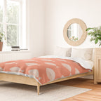 Sleepy Fish in Coral Blush Duvet Cover Gallery Image 2