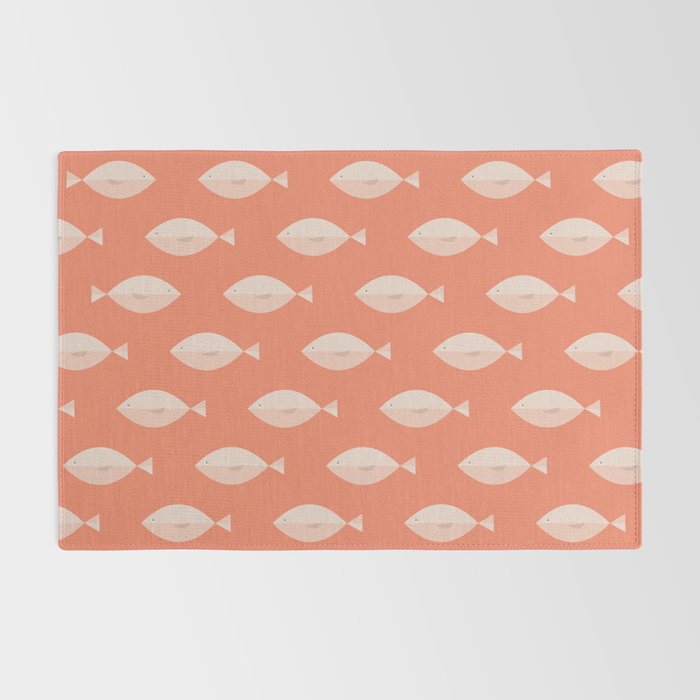 Sleepy Fish in Coral Blush Rug Gallery Image 2