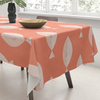 Sleepy Fish in Coral Blush Tablecloth Gallery Image 3