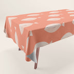 Sleepy Fish in Coral Blush Tablecloth Gallery Image 1