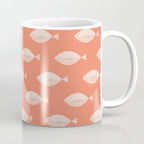 Sleepy Fish in Coral Blush Coffee Mug Gallery Image 1