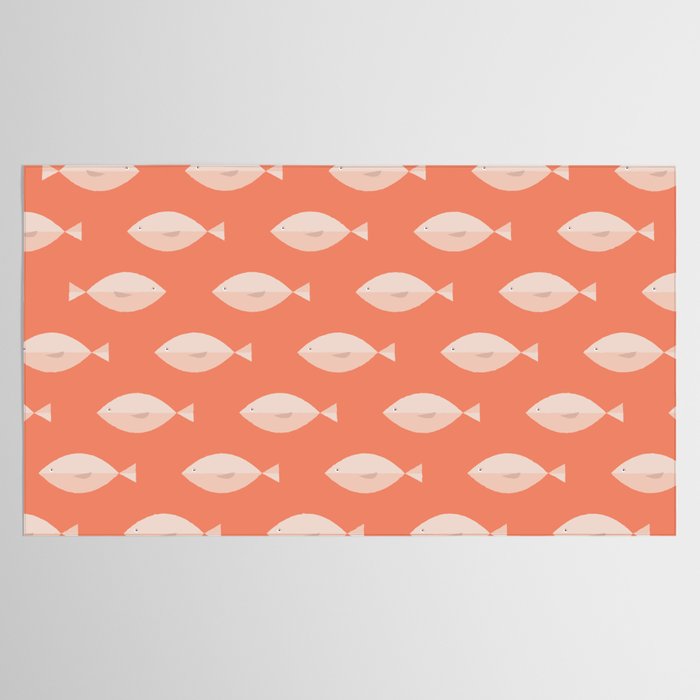 Sleepy Fish in Coral Blush Tablecloth Gallery Image 2