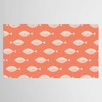 Sleepy Fish in Coral Blush Tablecloth Gallery Image 2