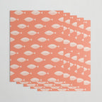 Sleepy Fish in Coral Blush Wrapping Paper Gallery Image 3