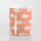 Sleepy Fish in Coral Blush Coffee Mug Gallery Image 4