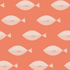 Sleepy Fish in Coral Blush Coffee Mug Gallery Image 2