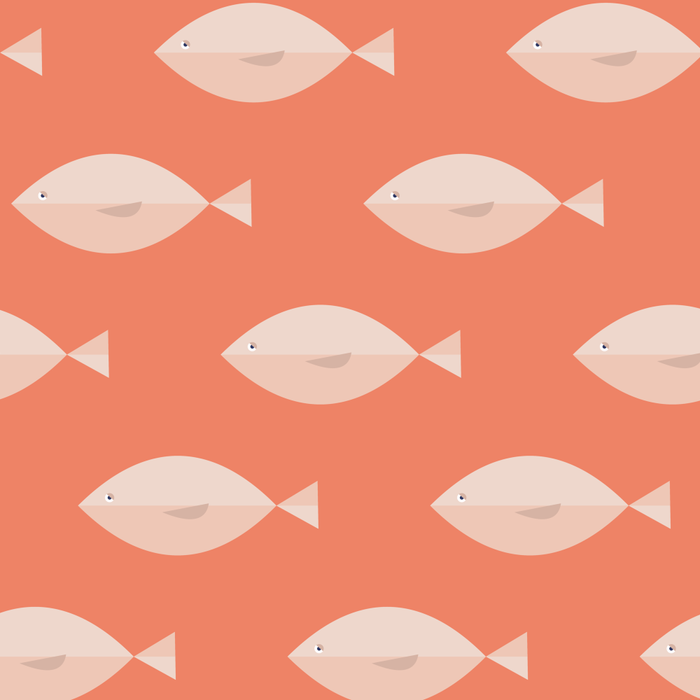 Sleepy Fish in Coral Blush Coffee Mug Gallery Image 2